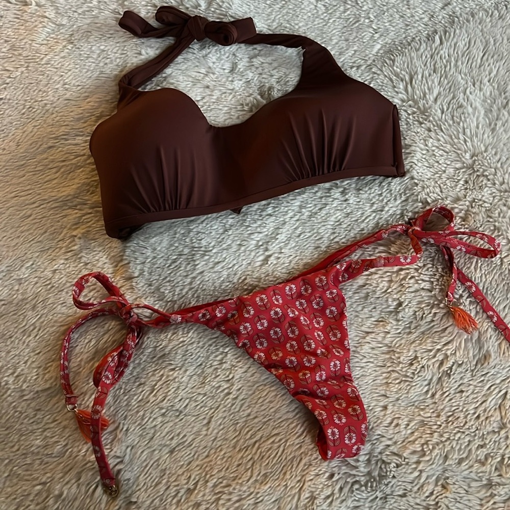 Thong style swimsuit set, size small